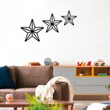 Wallity Zidna dekoracija Stars, 80x44 cm, 1.5 mm, Crna Cene