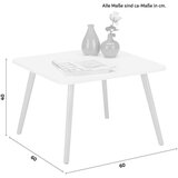 Based klubska miza anouk, bela, naravna | Shoptok.si