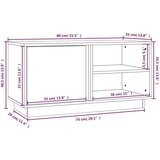 TV omarica siva 80x35x40,5 cm trdna borovina, (20730373) | Shoptok.si