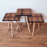Hanah home 3Shp332 - brown browncamel nesting table (3 pieces) | ePonuda.com