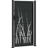  Vrtna vrata Crna 110 x 180 cm Čelik s praškastim premazom | Eponuda.com
