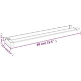  Polica za zid tuš-kabine crna 80 cm aluminijska | shoptok.hr