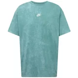 Nike Sportswear Majica 'CLUB' tirkiz / bijela