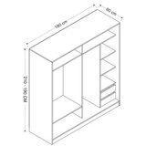 Hanah home Ormar braon boja Kale 3974 (506MNR2532)