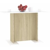  Blagovaonski stol bijeli i boja hrasta 110 x 60 x 75 cm iverica | shoptok.hr