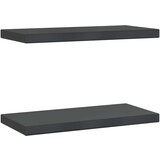 Maison Chic 2 kosi Stenske Police - Viseče police 50x23,5x3 cm črna nerjaveče jeklo, (21758718) Cene