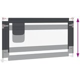  Sigurnosna ograda za dječji krevet tamnosiva 160x25 cm tkanina | shoptok.hr