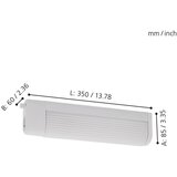 Eglo bari 1 zidna/2, e14, 2x40w, ip20, d 350, sa utič. bela VDX9KV3 | Eponuda.com