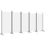 Maison Chic Paravan - Sobne pregrade 5-delni bel 433x180 cm blago, (22111977) | Shoptok.si