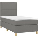  box spring s madracem LED tamnosivi 100x200 cm tkanina | shoptok.hr