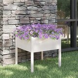  Vrtna sadilica bijela 70 x 70 x 70 cm od masivne borovine | shoptok.hr