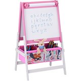 Ginger Home dječji stalak za crtanje 3 u 1 - crna ploča, bijela ploča, papirnata rola, Super Girl | shoptok.hr