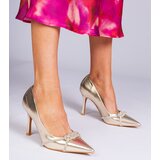 D/CEO marka niezdefiniowana Gold elegant pumps with rhinestones Wegas | Shoptok.si