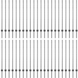 vidaXL Ograjni stebri 88 pcs U-kanal Sivi 160 cm Jeklo Cene