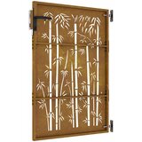  Vrtna vrata 85 x 125 cm od čelika COR-TEN s uzorkom bambusa | shoptok.hr