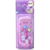  3D enorožni etui zložljiv vijoličen 23x10x5 cm | Shoptok.si