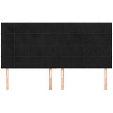  Uzglavlje Crno 180x5x118/128 cm Baršunasto | Eponuda.com