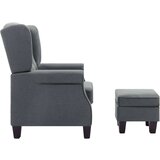  Fotelja od tkanine s tabureom svjetlosiva | shoptok.hr