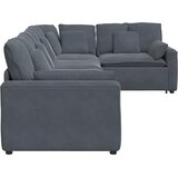  Modularna sofa s jastucima, baršunasta, tamno siva | Shoptok.si