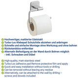 Wenko Držač toaletnog papira od nehrđajućeg čelika s Turbo-loc u mat srebrnoj boji s postavljanjem bez bušenja Porto – | shoptok.hr