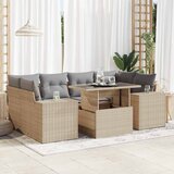 vidaXL 7-dijelni set vrtnih sofa od poliratana s jastucima bež | shoptok.hr