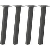  Noge za klub stolić 4 kom antracit 42 cm čelik | Eponuda.com