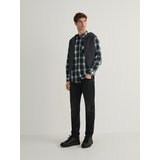 Reserved karirasta srajca regular fit - kaki | Shoptok.si