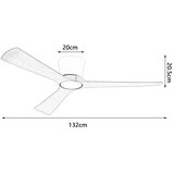  ZEVENTI - LED plafonski ventilator AUREX LED/24W/230V Wi-Fi Tuya bela/hrast + daljinski upravljač | Eponuda.com