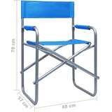  Redateljske stolice 2 kom čelične plave | shoptok.hr