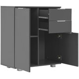  Komoda visoki sjaj siva 71x35x80 cm od konstruiranog drva | shoptok.hr