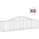  Lučne gabionske košare 6 kom 200x30x40/60 cm pocinčano željezo | shoptok.hr