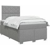  Boxspring krevet s madracem Svjetlosiva 120 x 200 cm Tkanina | shoptok.hr