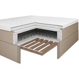 P & B POSTELJA Z VZMETNICO 180 cm x 200 cm , tekstil bež | Shoptok.si