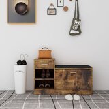 vidaXL Klop za čevlje dimljeni hrast 94,5x31x57 cm iverna plošča Cene