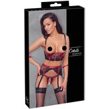 Cottelli Bondage - Matt, čipkast komplet za prsni koš (rdeča) - L | Shoptok.si