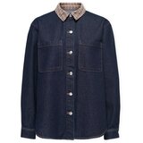 Only Topi & Bluze Vera Check Shirt - Dark Blue Denim Modra Cene