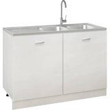  Kuhinjski sudoper s dva korita srebrni 1200x600x155 mm čelični | shoptok.hr