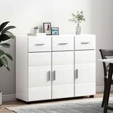 Kreveta s policom Visoki sjaj bijela 88 5 x 30 5 x 73 cm | shoptok.hr