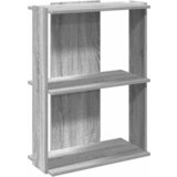 Maison Chic Knjižna omara - Knjižni regal 3-nadstropna siva sonoma 60x30x80 cm inž. les, (21725756) | Shoptok.si