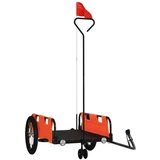 vidaXL Kolesarska prikolica oranžna oxford tkanina in železo | Shoptok.si