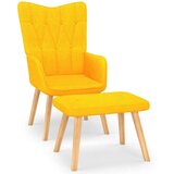  Stolica za opuštanje s osloncem za noge boja senfa od tkanine | shoptok.hr