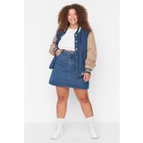 Trendyol Curve Blue High Waist A Shape Denim Skirt Cijene