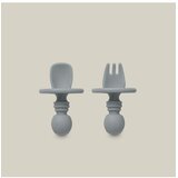 Interbaby silikonski set pribora za samostalno hranjenje Petrol Grey | shoptok.hr