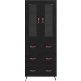  Kuhinjski ormarić Kabinet Zidne 2 pcs Crni hrast Konstruirano drvo | shoptok.hr