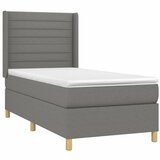  Krevet box spring s madracem LED tamnosivi 90x200 cm tkanina | shoptok.hr