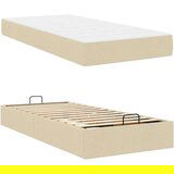  Konstrukcija postelje z vzmetnico krema 80 x 200 cm blago, (5000069804) | Shoptok.si