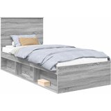  Krevetna konstrukcija s uzglavljem Siva Sonoma 75 x 190 cm | shoptok.hr