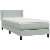 Box Spring krevet s madracem svijetlo sivi 80x220 cm samt | shoptok.hr