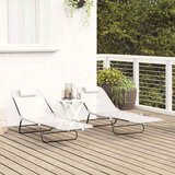  Sklopiva ležaljka za sunčanje 2 pcs Krema 182 x 55 x 85,5 cm | shoptok.hr