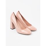 SEASTAR Light beige lacquered pumps on a heel | Shoptok.si